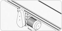 Elektrisches Förderband - Indirekter Mittenantrieb