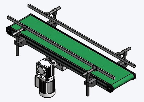 Förderband verstellbare Seitenführung