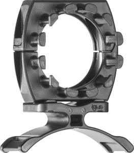 Energiekette mit Halterung und Zugentlastung